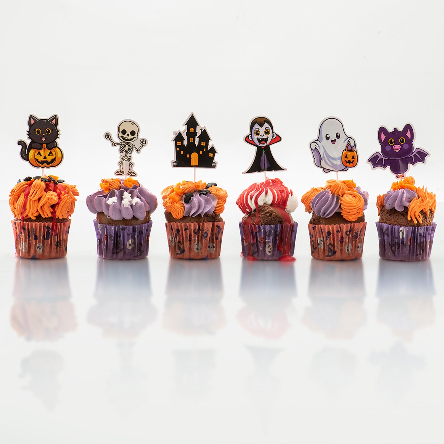 Halloween Cupcake Toppers – 16 stuks