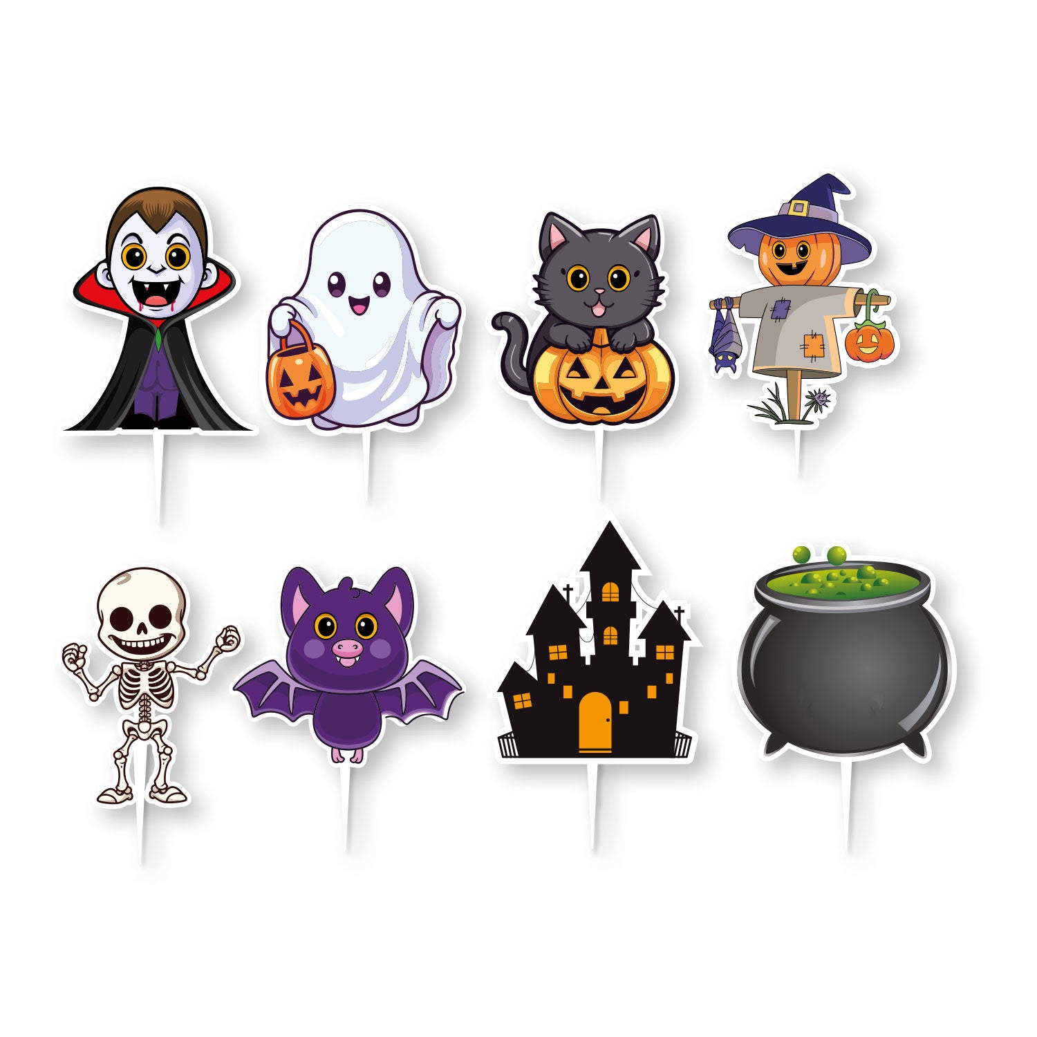 Halloween Cupcake Toppers – 16 stuks