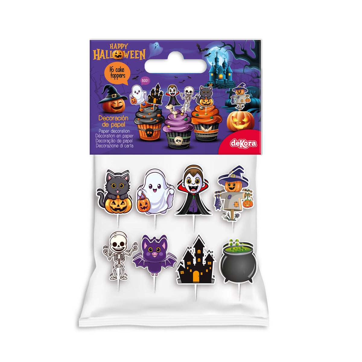 Halloween Cupcake Toppers – 16 stuks – foto 2