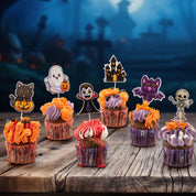 Halloween Cupcake Toppers – 16 stuks