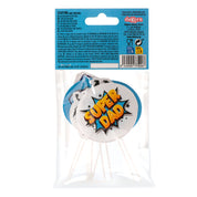 Vaderdag - Papieren Caketoppers Superdad - 8 stuks - 4 designs