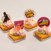 Moederdag - Papieren Caketoppers Supermom - 8 stuks - 4 designs