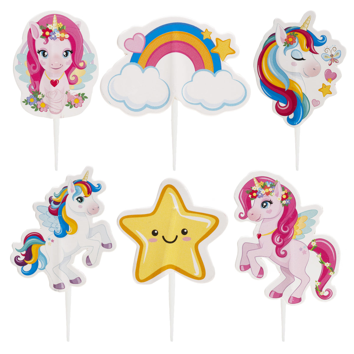 Unicorn Cupcake Toppers – 30 stuks – foto 3
