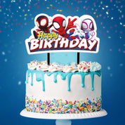 Spider-Man Happy Birthday Taarttopper – Miles Morales & Spider-Gwen – 17,5 cm