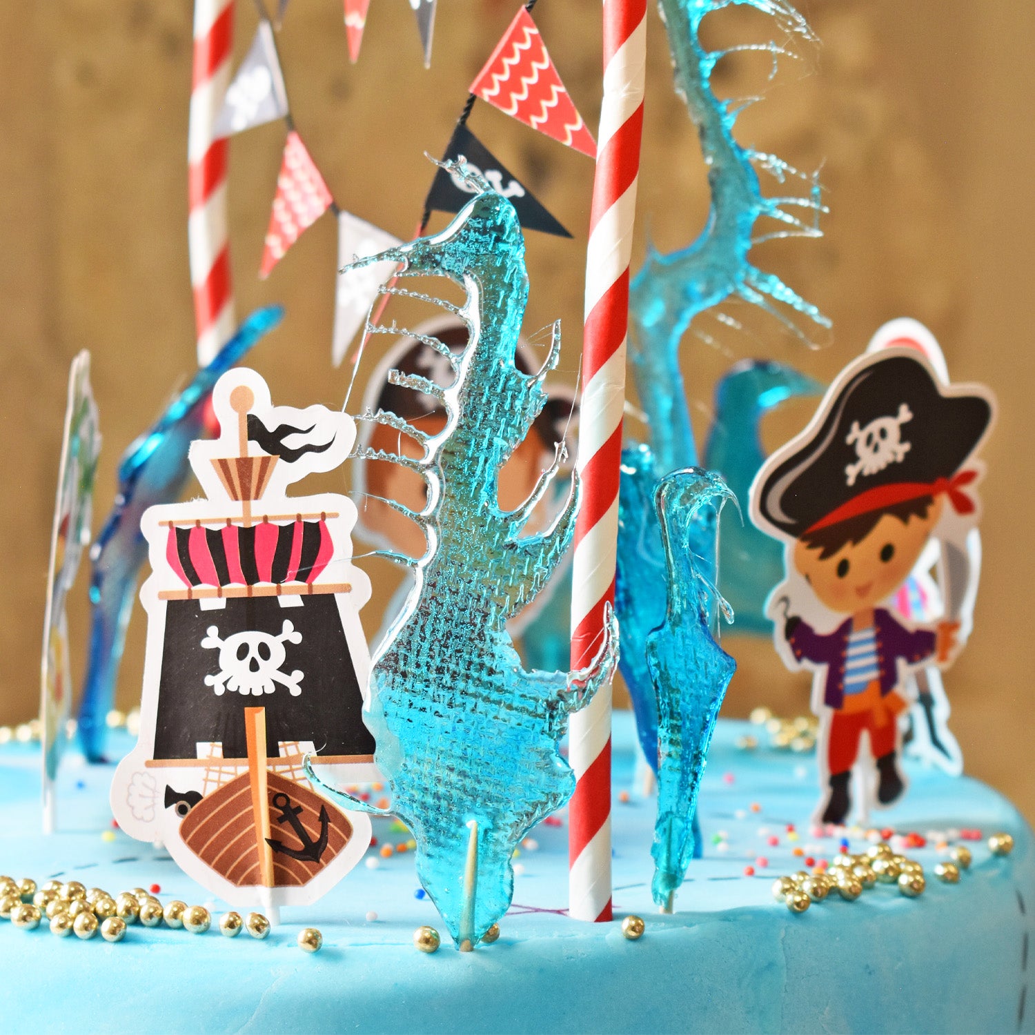 Piraten Cupcake Toppers – 6 stuks