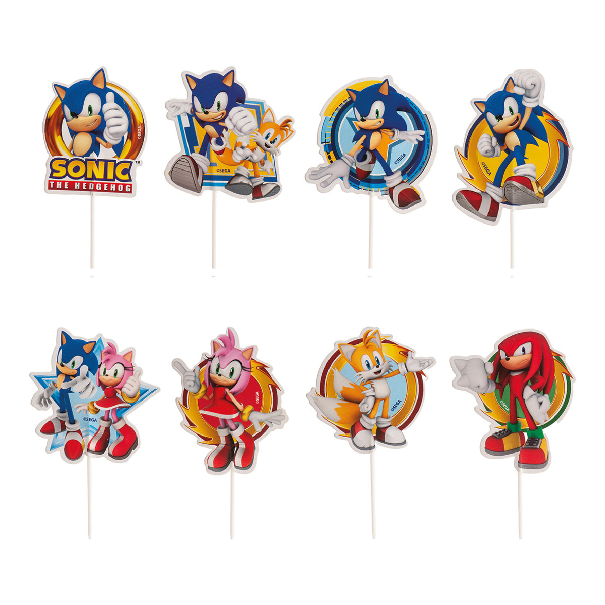 Sonic Cupcake Toppers – 16 stuks