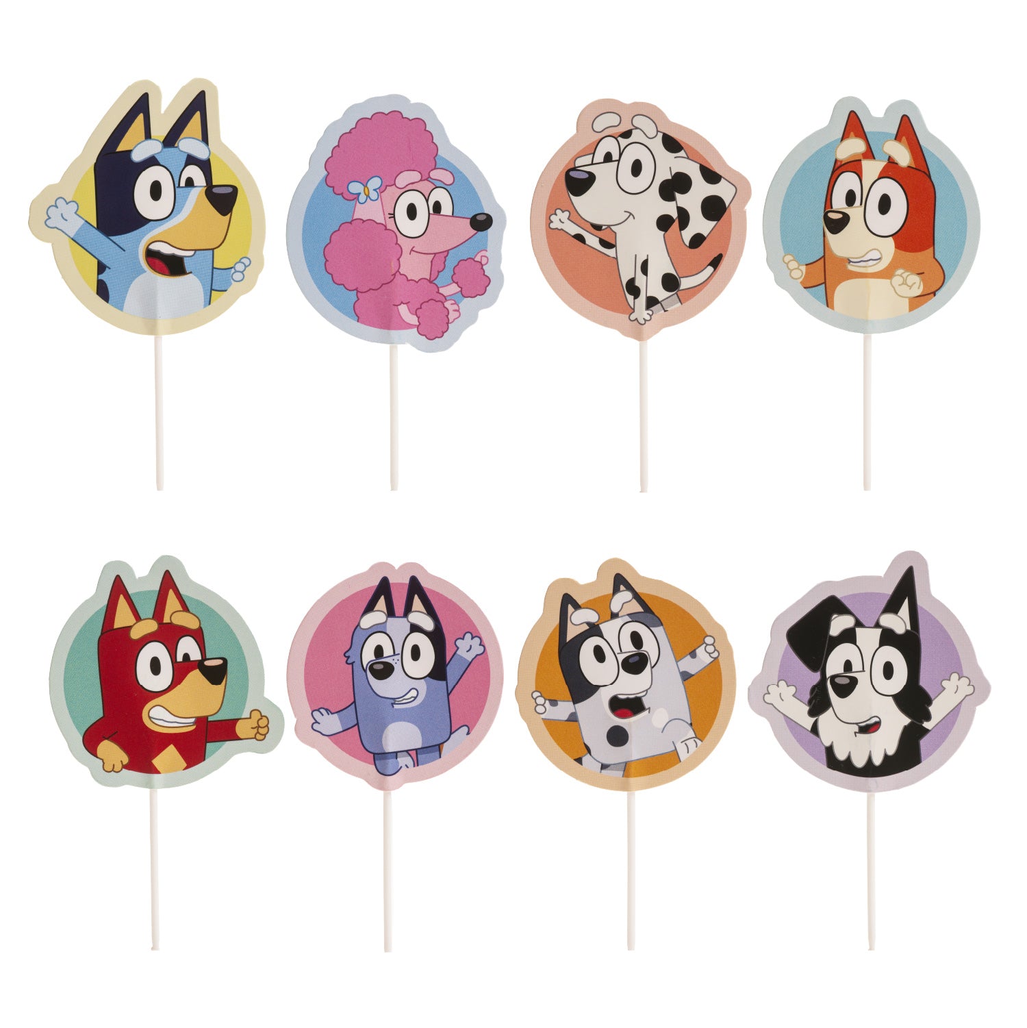 Bluey Cupcake Toppers – Set van 16 Stuks – Dekora