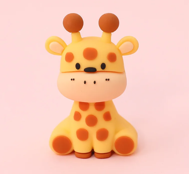 Giraffe taarttopper figuur uit de jungle set