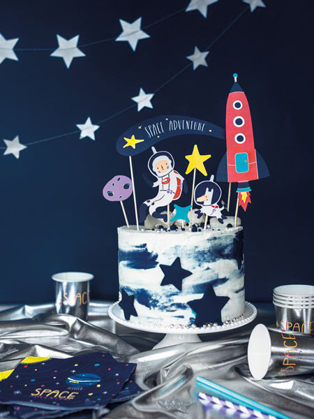 Taartdecoratie Set Ruimte – 7 stuks
