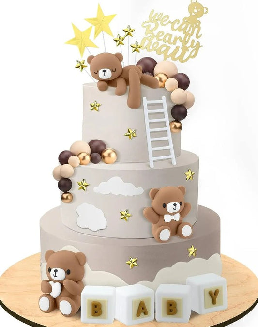 Taarttopper Figuren Beren – Set van 3