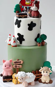 Set taarttopper figuren - Boerderijdieren
