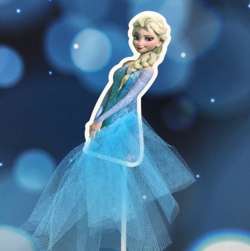 T-0046-Taart Decoratie - Elsa - Taarttopper - Disney - Frozen - Lief