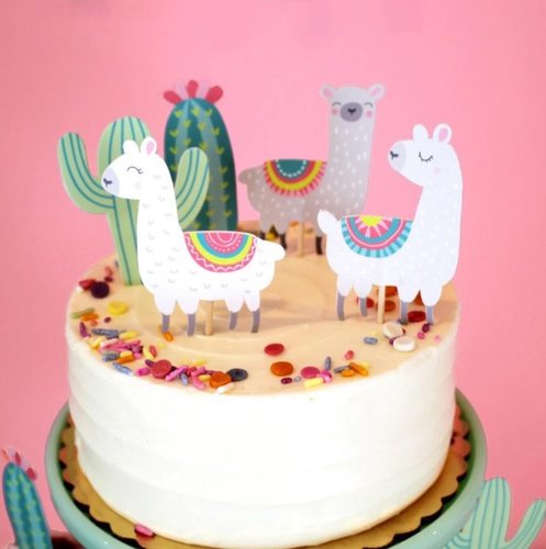Taarttoppers Alpaca & Cactus – Set