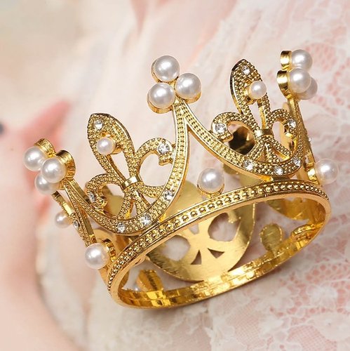 Taarttopper Kroontje Prinses – Goud, klein