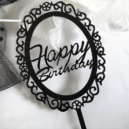 Taarttopper Happy Birthday – Spiegel Acryl
