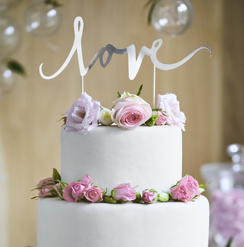 Taarttopper Love – Zilver