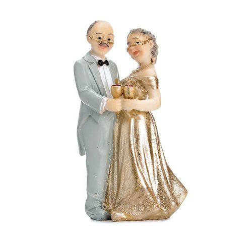 Taarttopper Gouden Bruiloft Bruidspaar