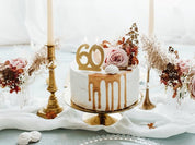 T-0440-PartyDeco Taartkaarsje Cijfer 60 Glitter Goud