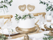 T-0463 - PartyDeco Mr & Mrs Taarttopper Jute Hart
