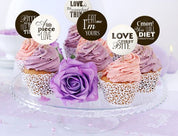 T-0464 - PartyDeco Sweet Love Cupcake Decoratie 6 stuks