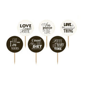 T-0464 - PartyDeco Sweet Love Cupcake Decoratie 6 stuks