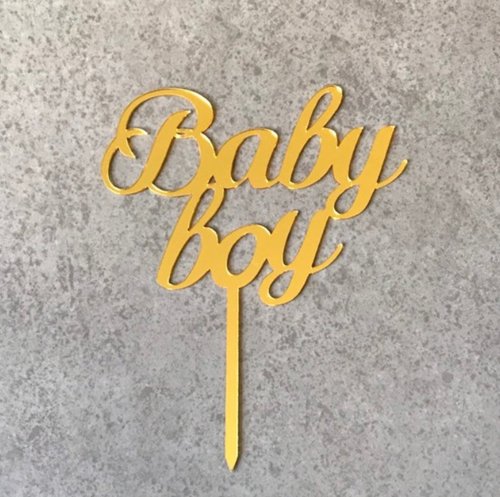Taarttopper Baby Boy – Goud