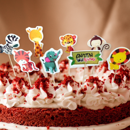 Cupcake Toppers Safari Dieren – 8 stuks