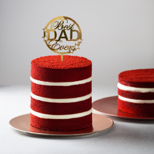 T-0540-Taart Decoratie - Vaderdag - Taarttopper - Best Dad Ever