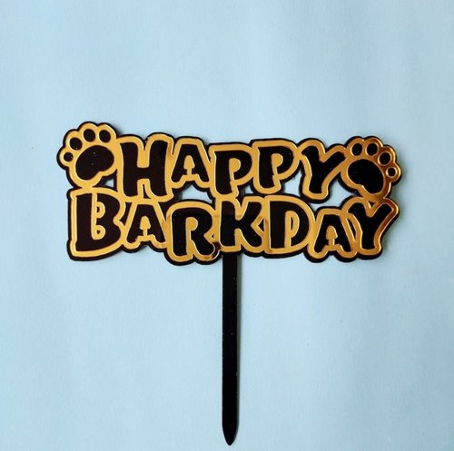 Taarttopper Happy Barkday Hond