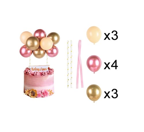 T-0588_Taart_Decoratie_Ballon_Taarttopper_Boog_Roze_Goud_Beige_m.jpg
