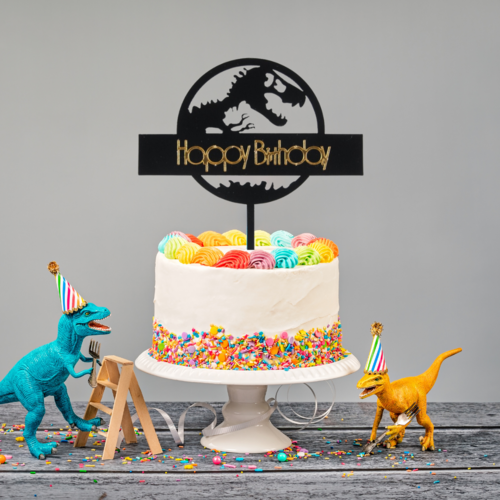 T-0607_Taart_Decoratie_Verjaardag_Taarttopper_Dinosaurus_Skelet_Acryl_Zwart_B_m.png