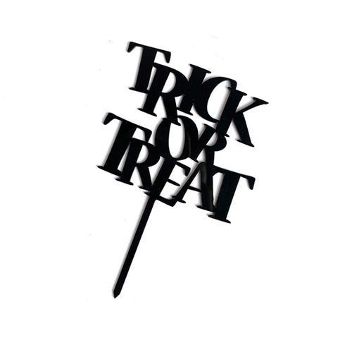 Halloween Taarttopper Trick or Treat – Zwart