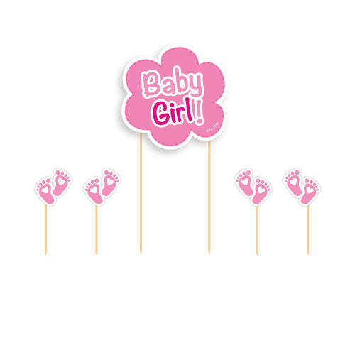 Taarttoppers Baby Girl – Roze Set