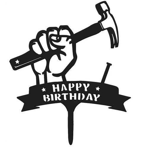 Taarttopper Happy Birthday Klusser