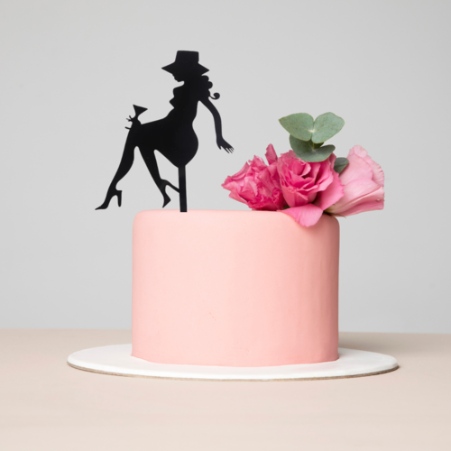 Taarttopper Diva met Cocktail – Zwart
