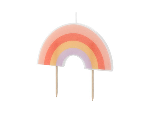 Taartkaarsje Regenboog – Pastel – foto 2