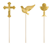 PartyDeco Taart Decoratie Doop / Communie - 6 stuks - T-0735