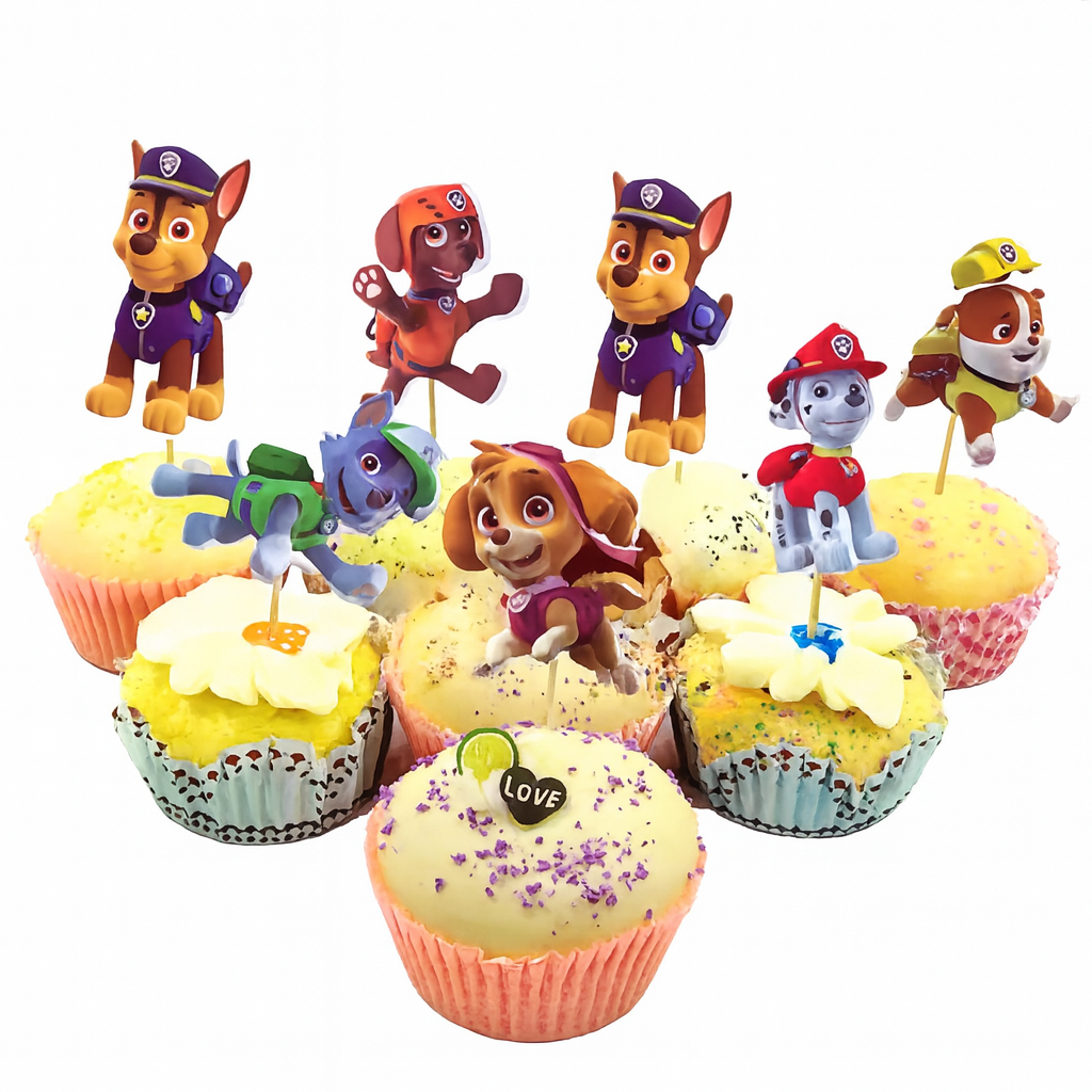 Cupcake Decoratie Paw Patrol Taarttopper 24 stuks - T-0737