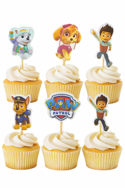 Cupcake Decoratie Paw Patrol Taarttopper 24 stuks - T-0737