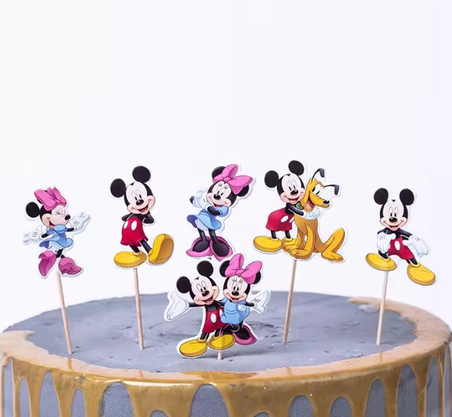 Mickey & Minnie Cupcake Toppers – 24 stuks