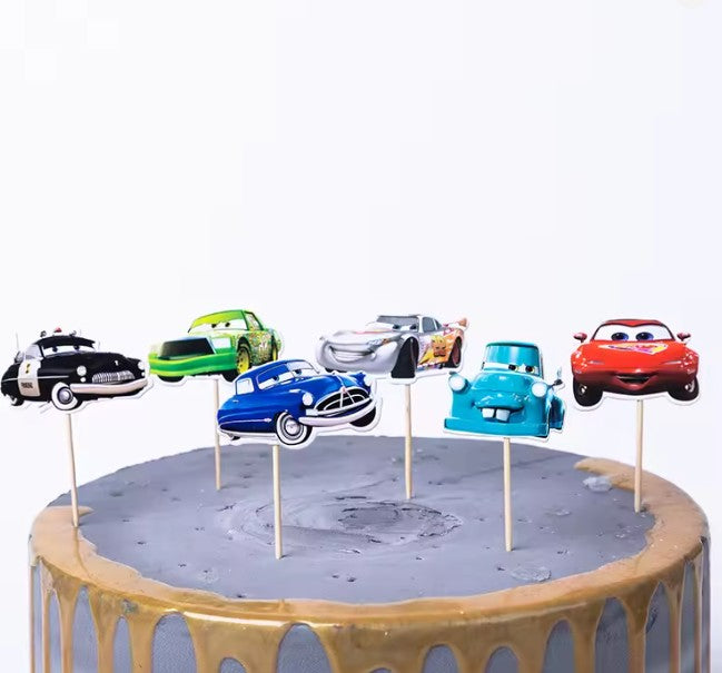 Disney Cars Cake Toppers – 24 stuks per set (T-0741)