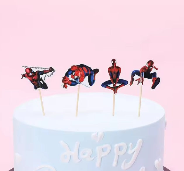 Spiderman Cupcake Toppers – 24 stuks