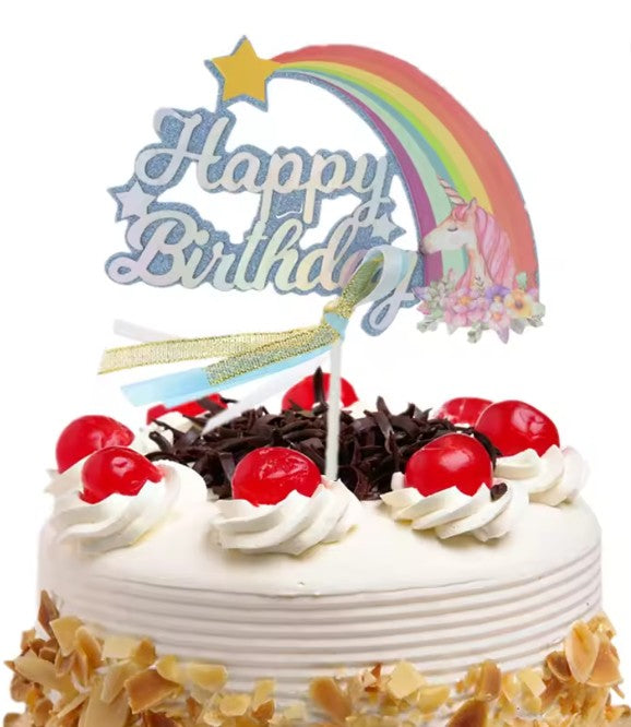 Taarttopper Unicorn Happy Birthday