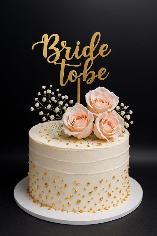 Taarttopper Bride to Be – Goud