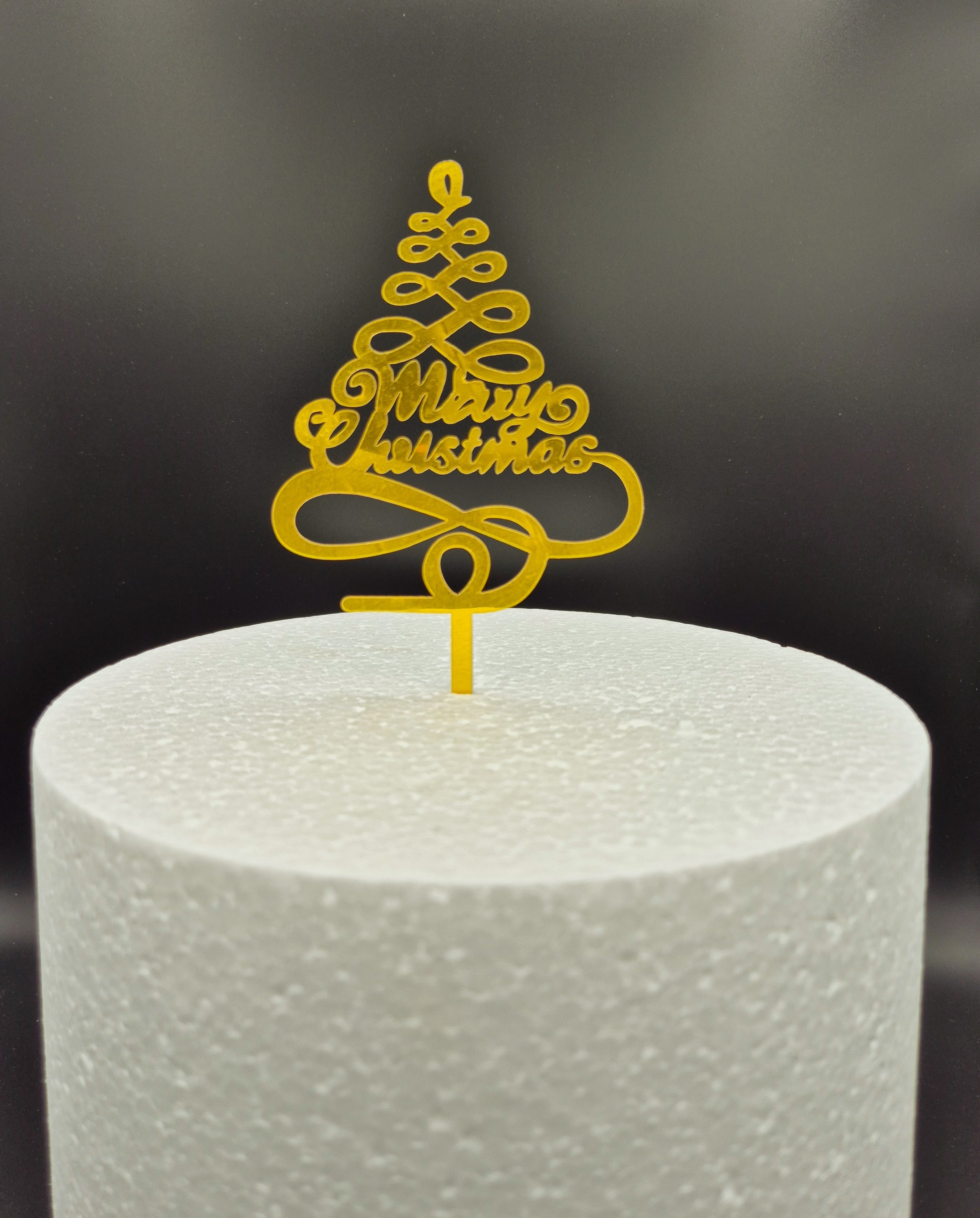 Merry Christmas - Kerstboom - Taarttopper