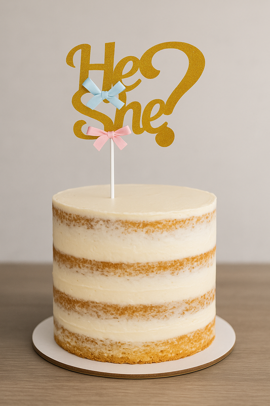 Taarttopper He or She – Strikjes