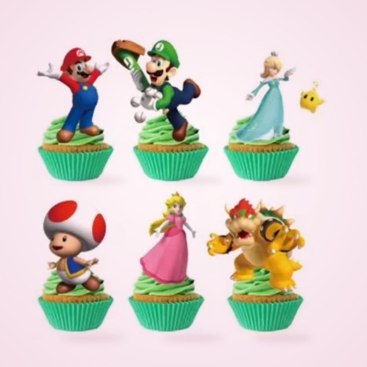Super Mario Cupcake Toppers – 24 stuks